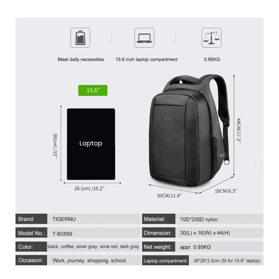 Tigernu Secure laptop backpack price in Sri Lanka